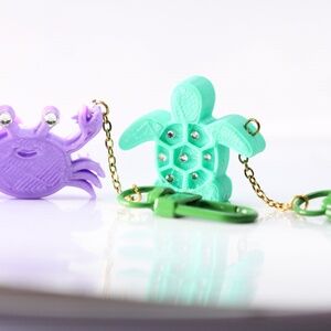 Set of TWO Ocean Theme Key Chains Ready In New